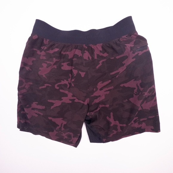 Lululemon Shorts Mens Medium Camo Maroon T.H.E. Linerless Short Hemmed to 7"‎ - Picture 2 of 6